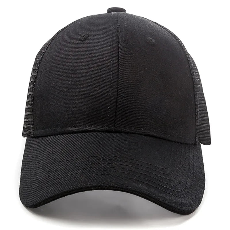 Unisex Mesh Cap Casual Plain Cotton Baseball Cap Adjustable Summer Trucker Hats