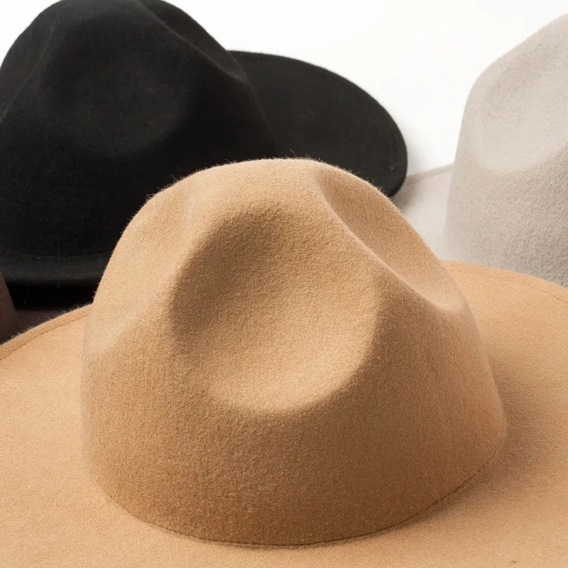 European Autumn And Winter New Woolen Woolen Top Hat