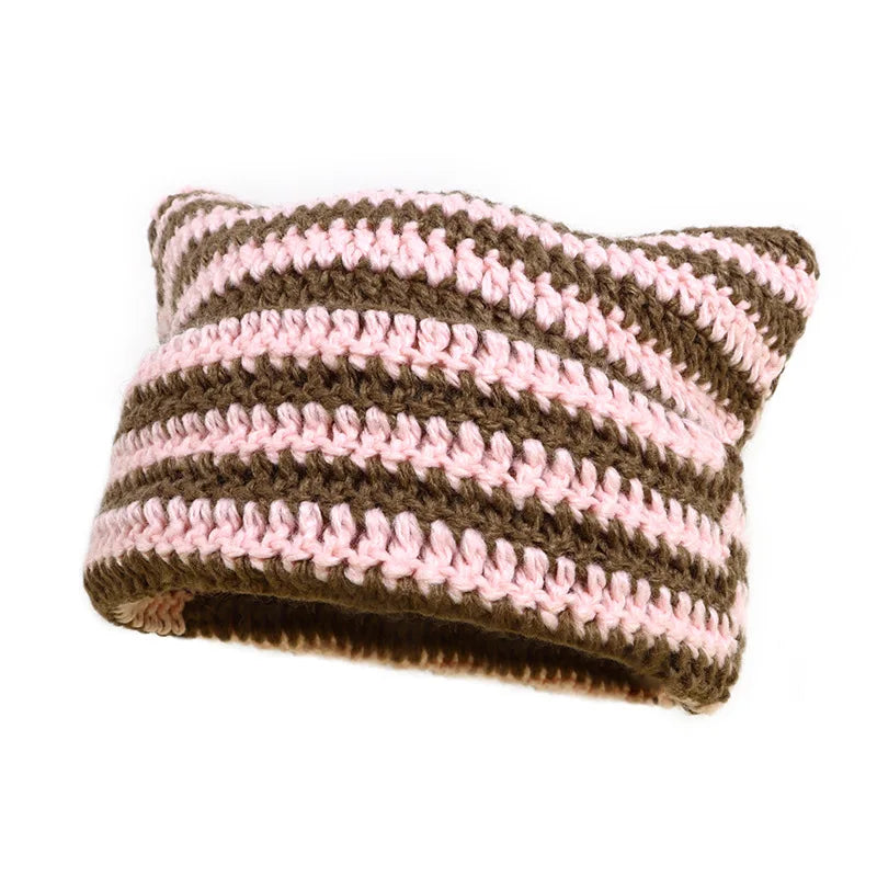 Custom Devil Striped Beanie Hat