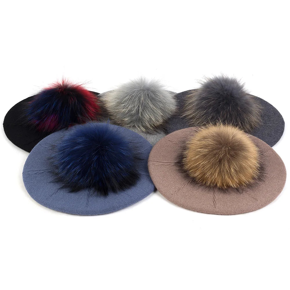 Fashion Elegant Sweet Women Beret Warm Winter Autumn Hat Lovely Ladies Party Hats