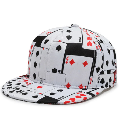 New Arrive Poker Letters Print Baseball Caps For Men Women