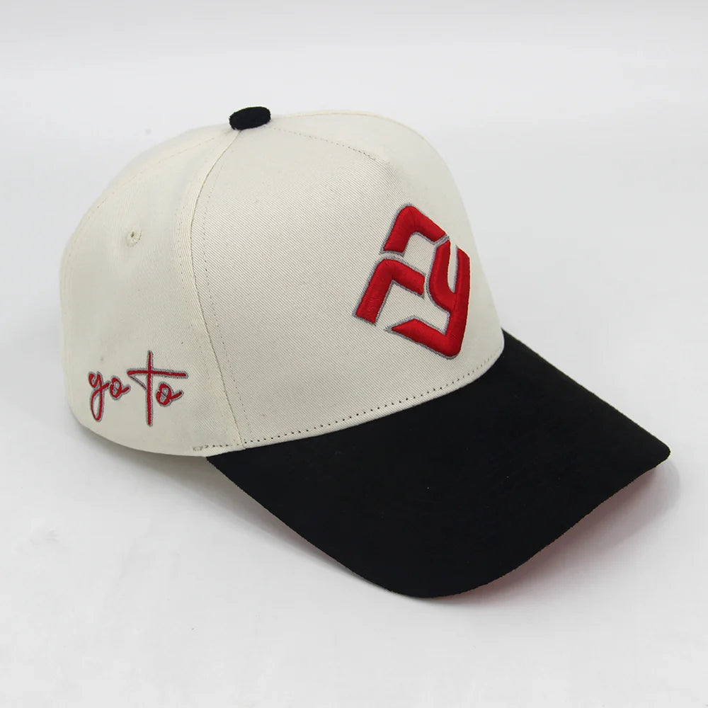 Wholesale 100% Cotton Twill 5 Panel Snapback Caps Two Color