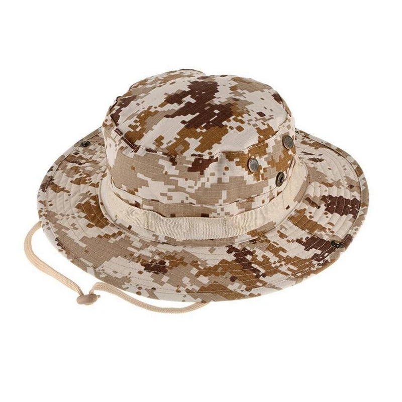 Tactical Hat Camouflage Fishing Cap Outdoor Sport Sun Bucket Cap Outdoor