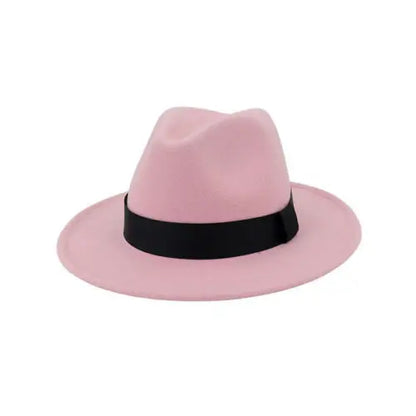 Women Winter Yellow Classic Elastic Fedora Hat
