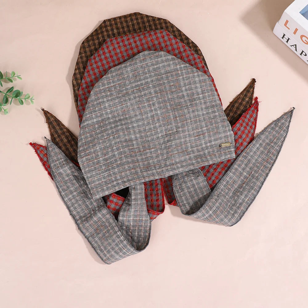 Vintage Plaid Toe Cap Women's Summer 100% Cotton