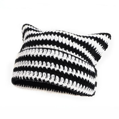 Custom Devil Striped Beanie Hat