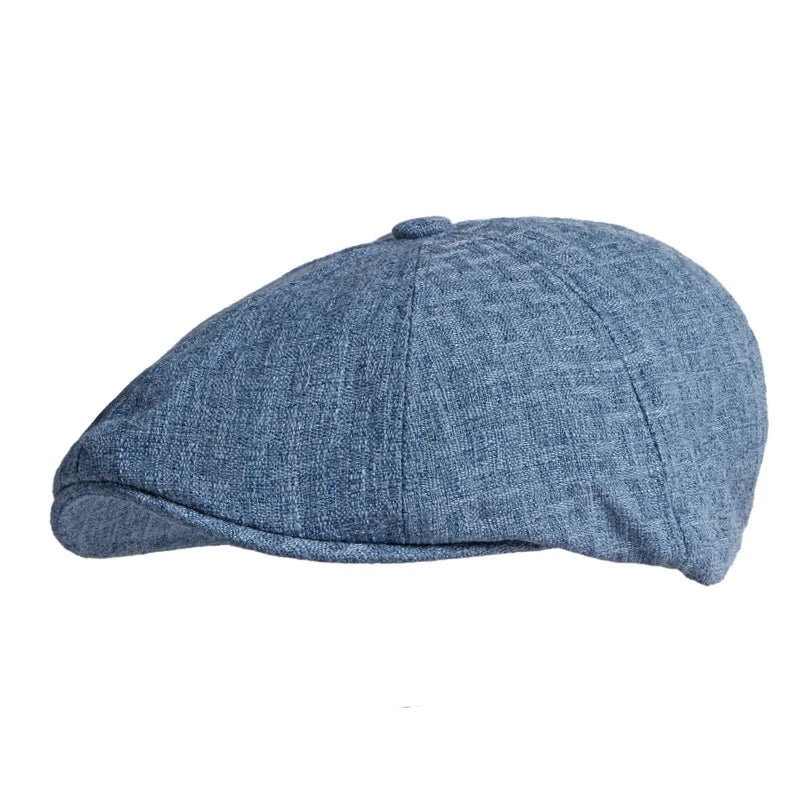 Summer Octagonal Hats For Men Breathable Newsboy Cap Painters Eight-Blade Hat