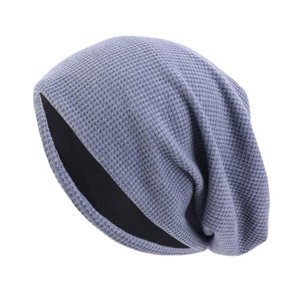 Double Fabric Waffle Pattern Spring Autumn Unisex Skullies & Beanies