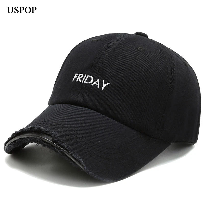 Unisex Cotton Embroidered Caps Vintage Distressed Baseball Cap