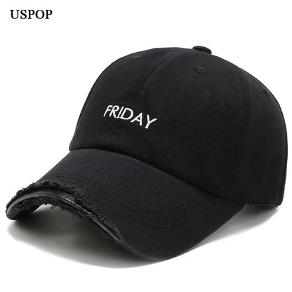 Unisex Cotton Embroidered Caps Vintage Distressed Baseball Cap
