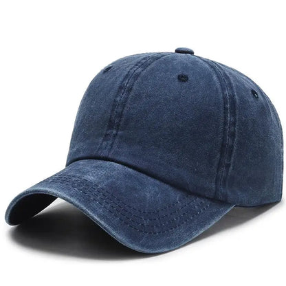 Unisex Cap Plain Color Washed Cotton Baseball Cap Men & Women