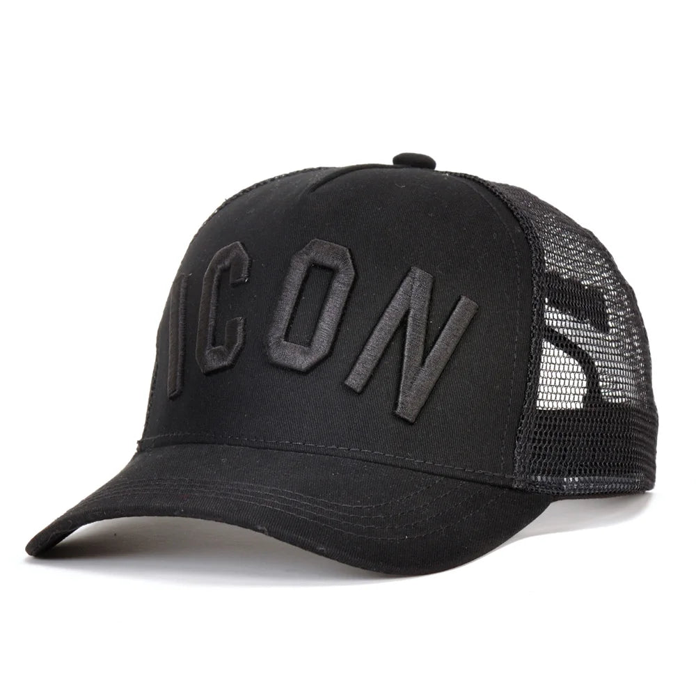 Mesh Summer Baseball Cap For Men Women Embroidery ICON Letters Dad Hat