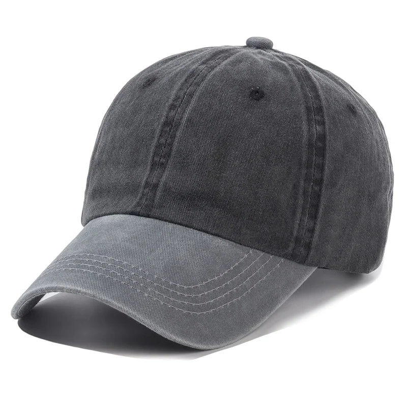 Unisex Cap Two-color Stitching Washed Cotton Baseball Cap Men & Women