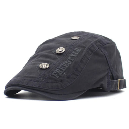 Spring Summer Letter Embroidery Newsboy Caps Men