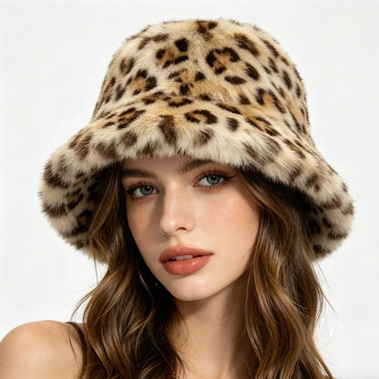 Outdoor Breathable Warm Windproof Faux Fur Fisherman Bucket Hat