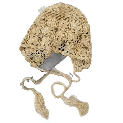 Silk Screen Printed Nylon Breathable Flower Tassel Bag Head Hat