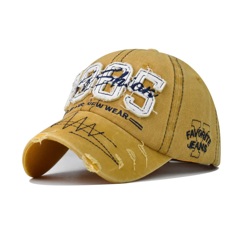 Summer Red Yellow Baseball Cap For Men Women
