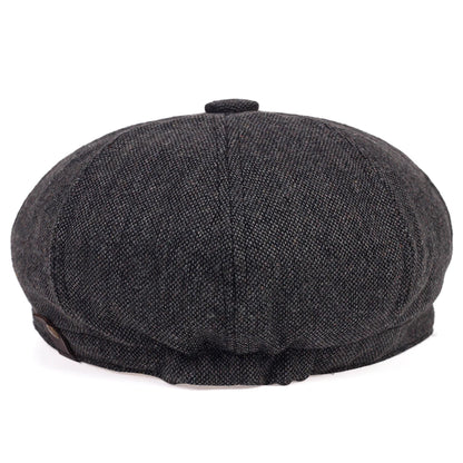 Men Casual Newsboy Hat Peaky Spring Autumn Diamond Check Retro Beret Hat