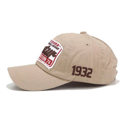 Vintage Red Pink Streetwear Baseball Cap For Men