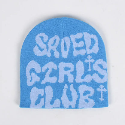 Y2k Uanged Acrylic Jacquard Woolen Beanie Cold Hat