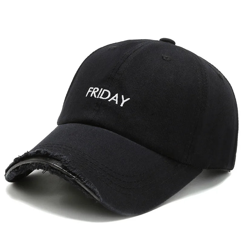 Unisex Cotton Embroidered Caps Vintage Distressed Baseball Cap