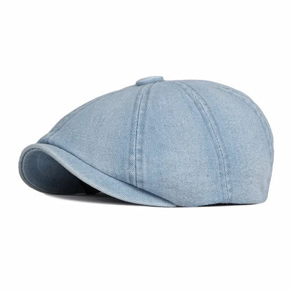 Four Seasons Cotton Solid Color Newsboy Caps Flat Peaked Cap Men And Women