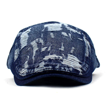 Solid Beret Newsboy Caps Men Cotton Flat Peaked Cap Women Painter Hat
