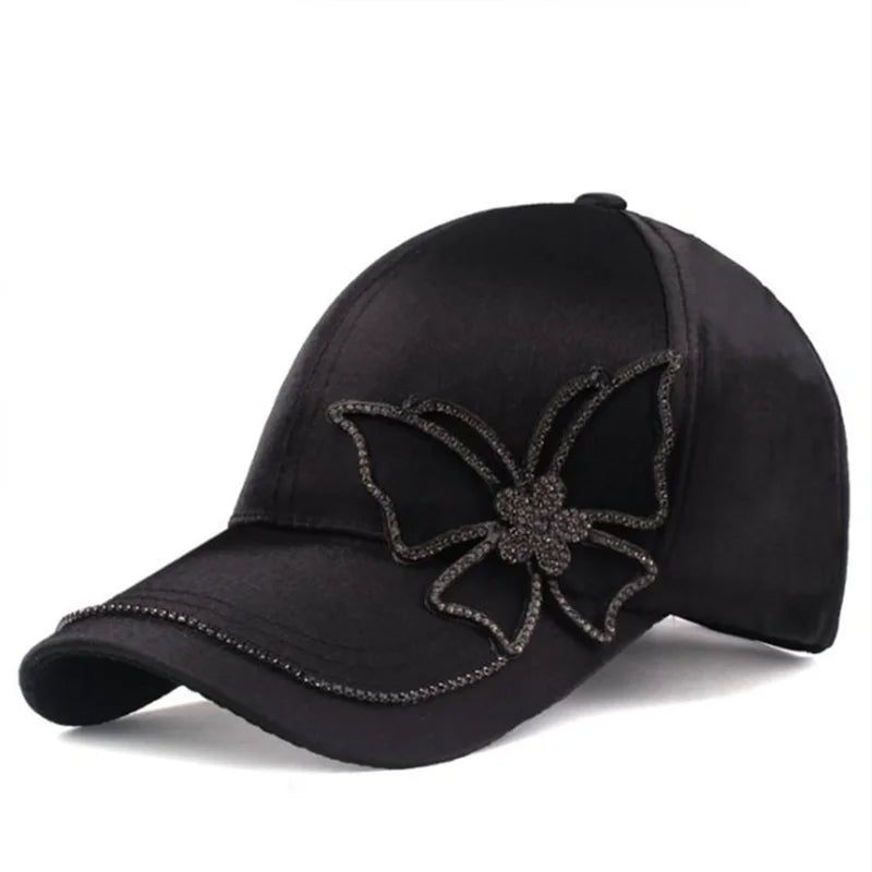 2020 New Fashion Black Butterfly Baseball Cap