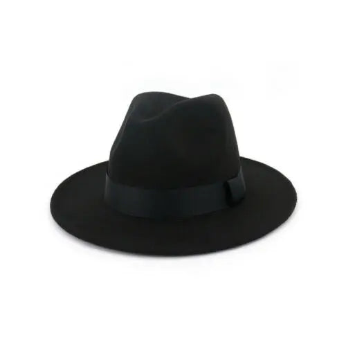 Women Winter Yellow Classic Elastic Fedora Hat