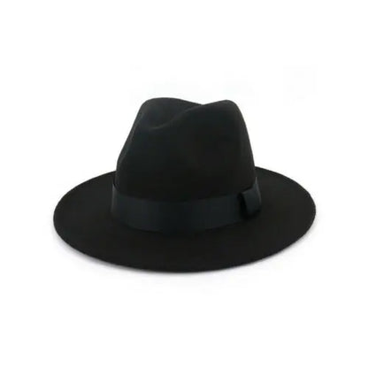 Women Winter Yellow Classic Elastic Fedora Hat