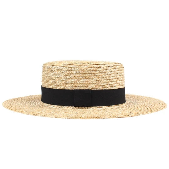 Primary Colors Handmade Super Flat Top Straw Hat
