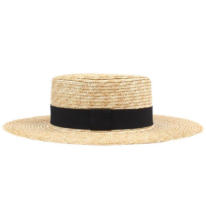 Primary Colors Handmade Super Flat Top Straw Hat