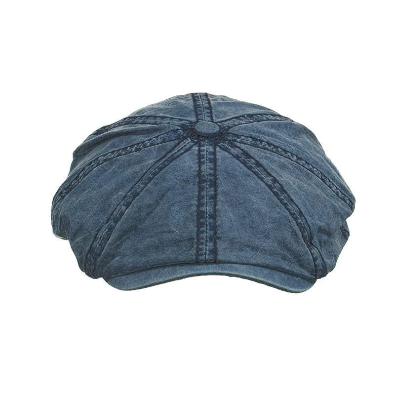 Painter Denim Material Star Anise Berets Unisex