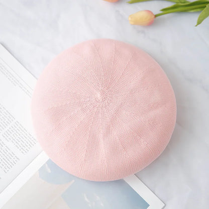 New Summer Solid Color Japan Style Beret Female