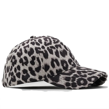 Fish Bone Men Caps Leopard Print Hunting Fishing Men Baseball Cap