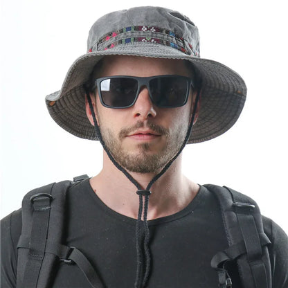 Summer Men's Cotton Bucket Hat Fisherman Hats