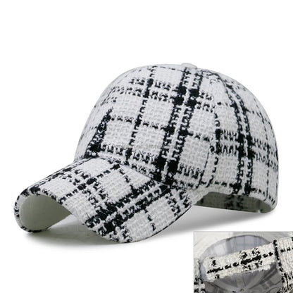 Spring And Autumn Female 6-Panel Tweed Cap