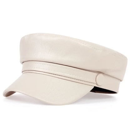 New Korean Leather Beret Fashion Ladies Hat Super Fire Wild Hats High Quality