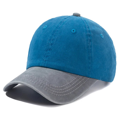 Unisex Cap Two-color Stitching Washed Cotton Baseball Cap Men & Women