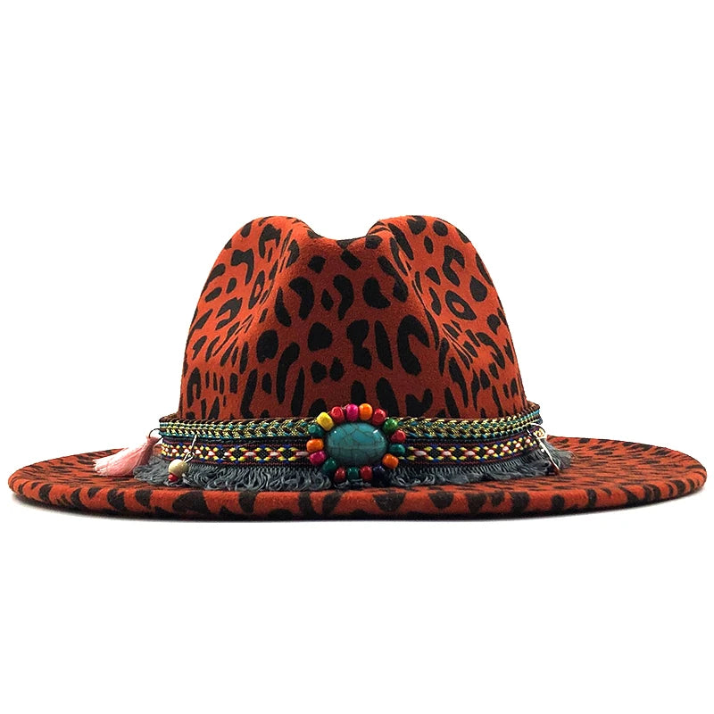 Trend Unisex Flat Brim Wool Felt Jazz Fedora Hats Men Women
