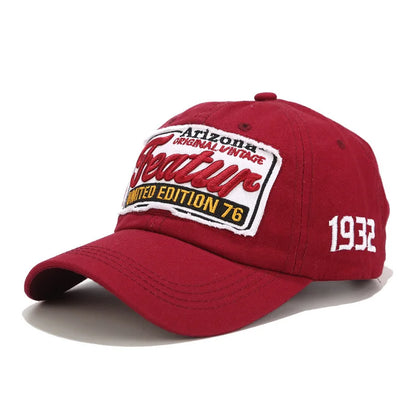 Vintage Red Pink Streetwear Baseball Cap For Men