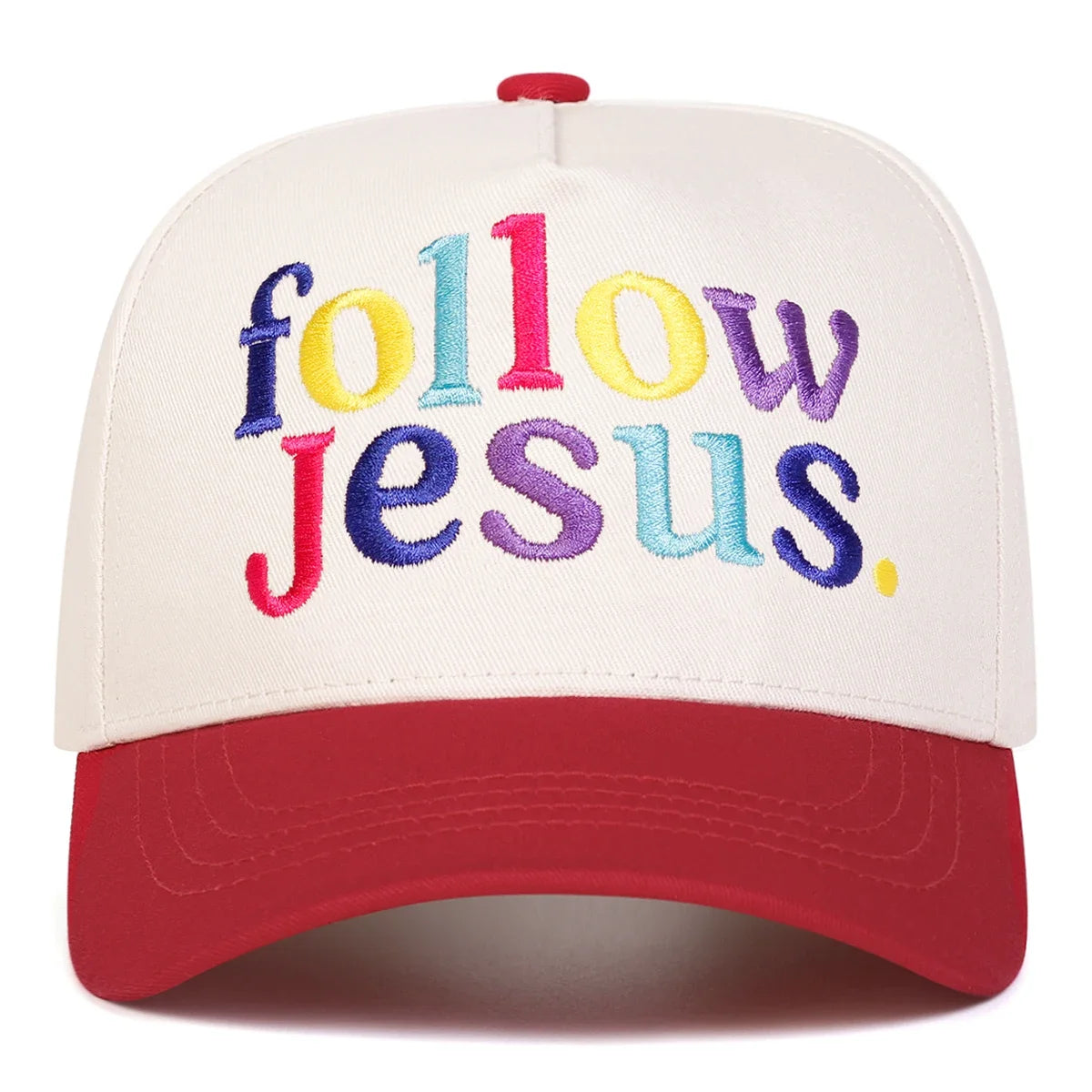 Unisex Follow Jesus Letter Embroidery Baseball Caps Spring and Autumn