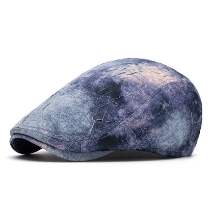 Four Seasons Cotton Print Newsboy Caps Men Flat Peaked Cap