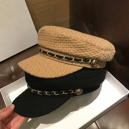 Fashion British Style Beret Hat For Women Duckbill Cap