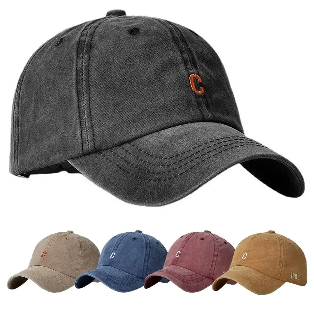 Vintage Letters C Embroidery Baseball Caps Adjustable