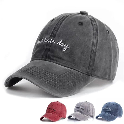 Fashion Letter Embroidery Wash Baseball Caps