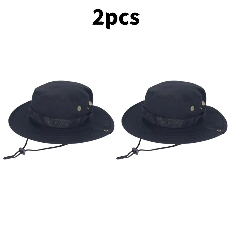 Men & Women Sun Hat Camouflage Cap Outdoor Sports Sun Bucket Cap 60cm