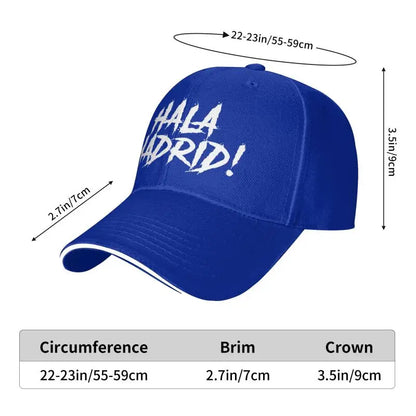 Hala Madrid Letters Print Sandwich Baseball Cap