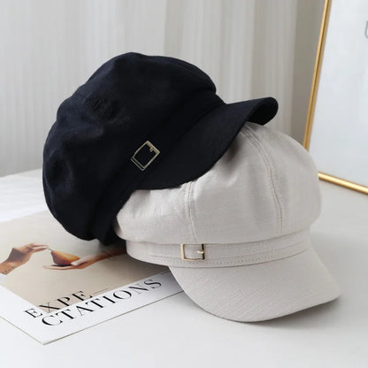 Retro Octagonal Cap Women New Spring Summer