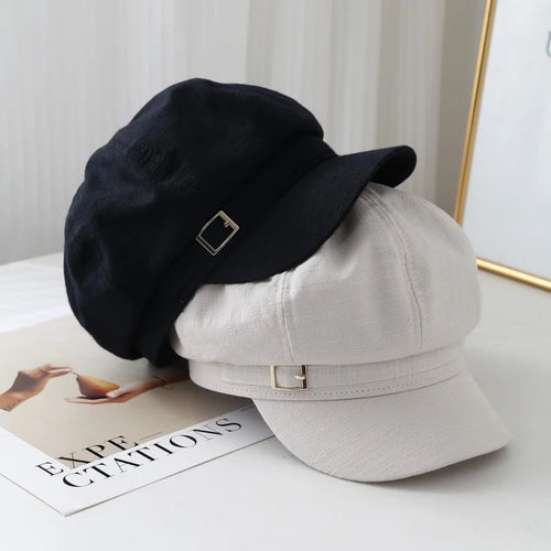 Retro Octagonal Cap Women New Spring Summer